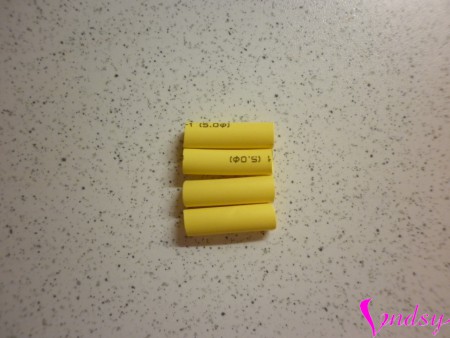  Bužírka smršťovací * Ø5 mm * žlutá - 4 kusy