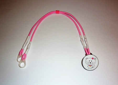 Záchytný klip kočička s kytičkou